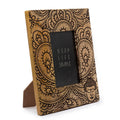 Medium Mango Wood Picture Frame, Buddha, Black
