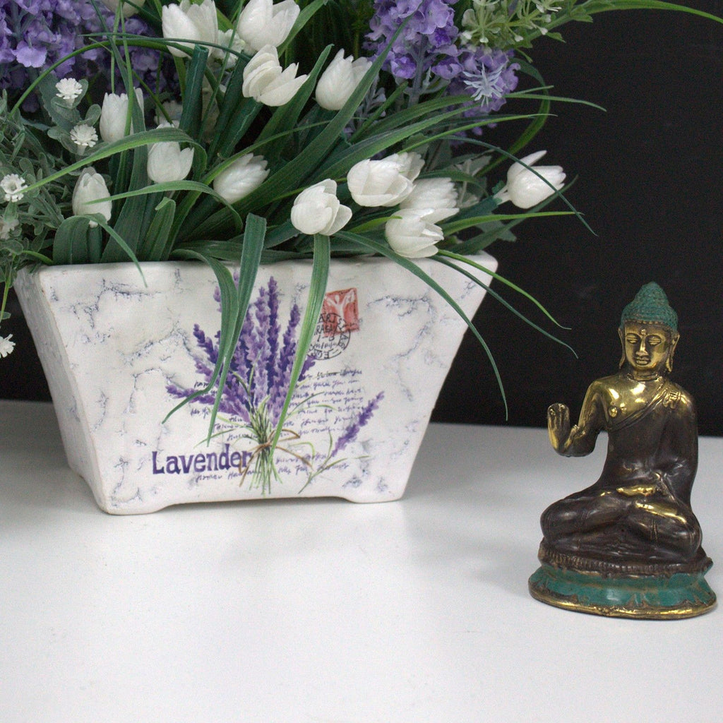 Brass Sitting Buddha Statue – Mini, Hand Raised