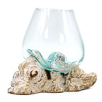 Molten Glass Bowl on Whitewash Wood - Large – view 3