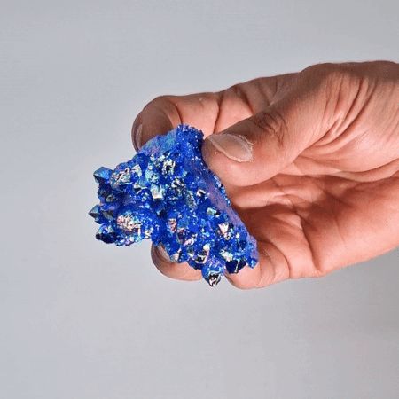 Aura Aqua Halo Quartz Cluster, approx 100-150g 7-10cm