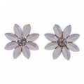 Nymph Pearl Flowers Vintage Glass Earrings