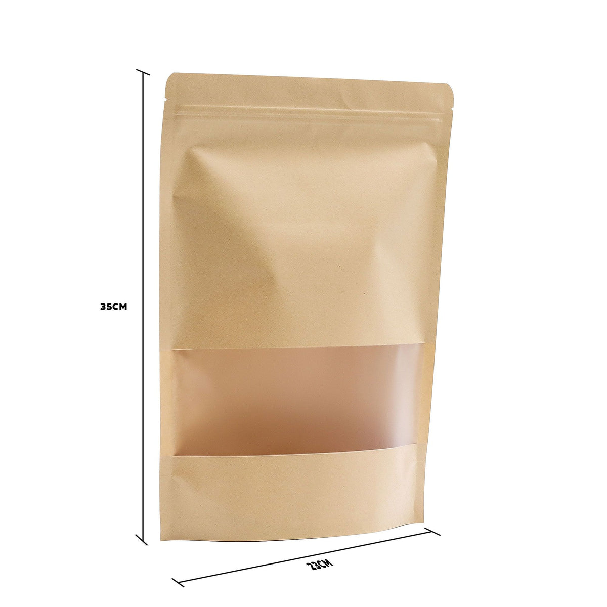 Kraft Window Bags 25x35 cm, Pack of 10 – view 2