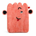 Pink Cute Face Felt Laptop Pouch, up to 14 Inches