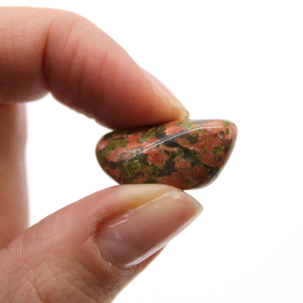 Bag of 24 Small African Unakite Tumble Stones