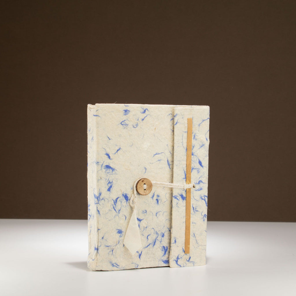 Lokta Blue Cotton Fleck Notebook – Medium – view 3