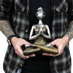 Yoga Lady Figure, Bronze and Black, 24 cm – view 4