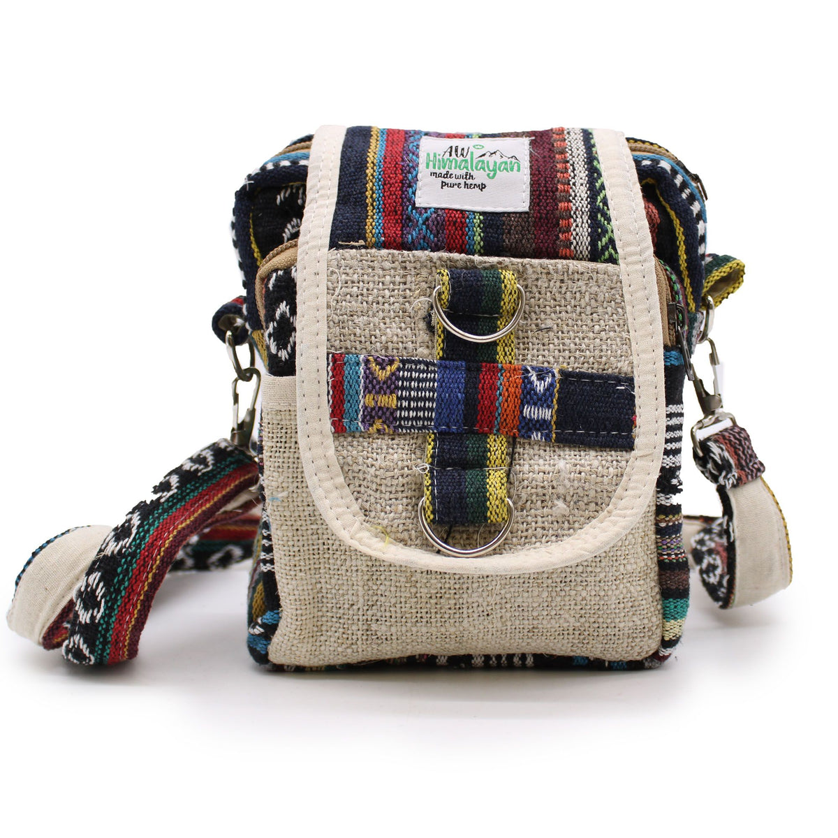 Body-Cross Natural Hemp & Jhari Travel Bag – view 8