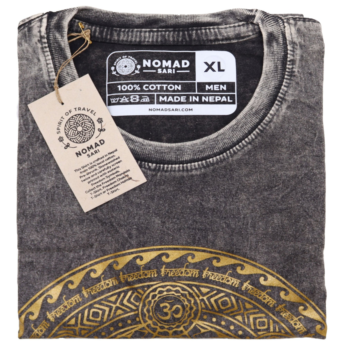Nomad Sari Stonewashed T-Shirt - Chakra - Dark Grey - XL – view 2