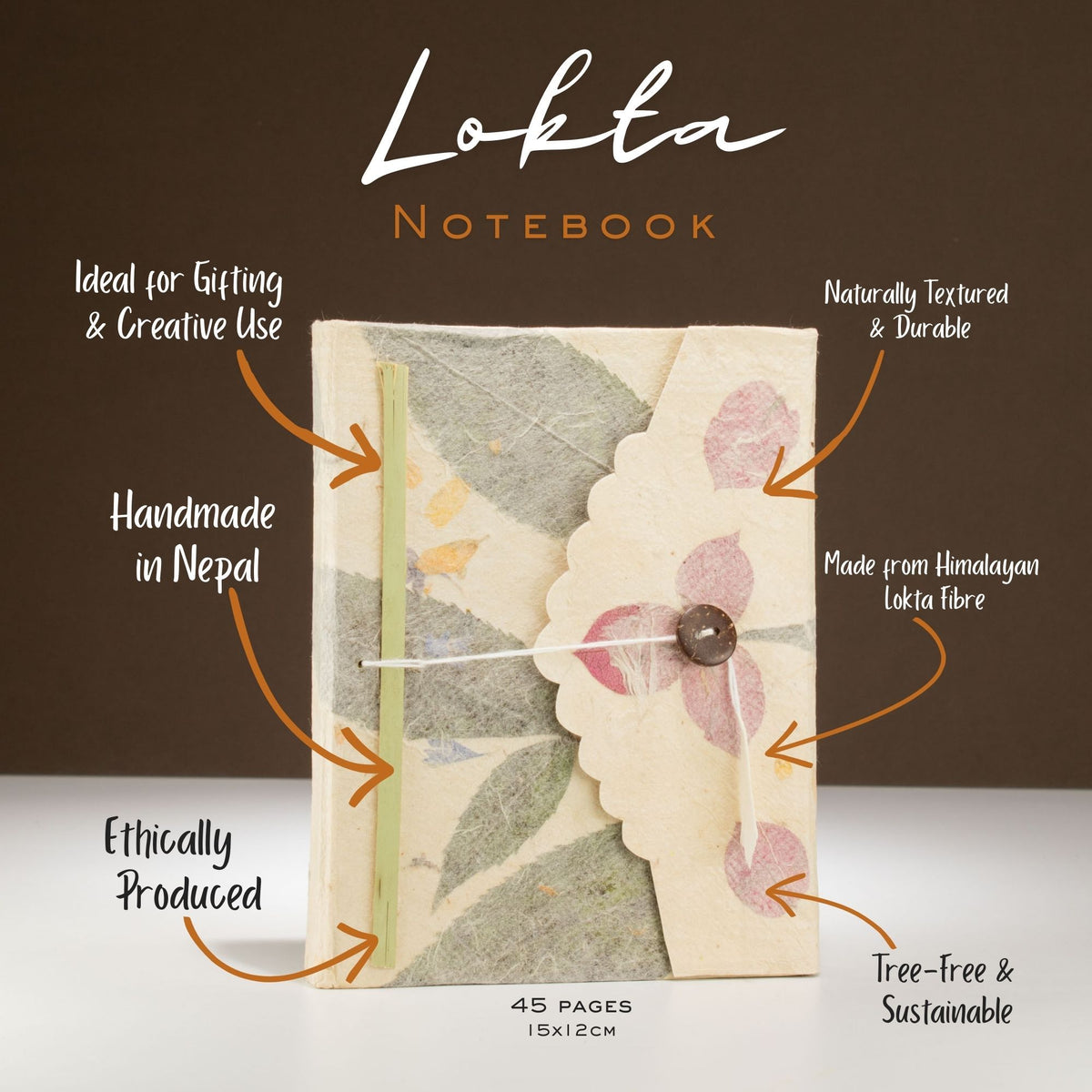 Lokta Bougainvillea Notebook – Medium