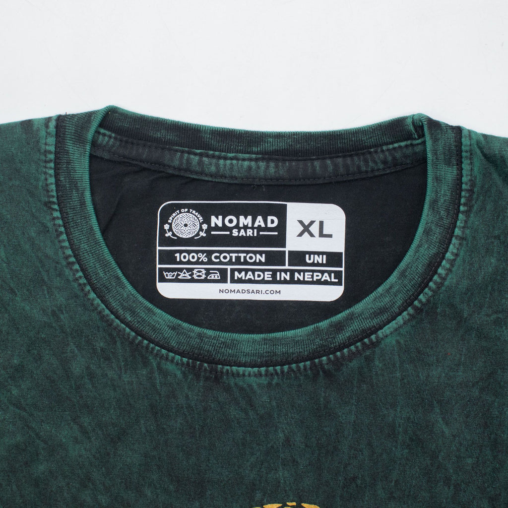 Nomad Sari Stonewashed T-Shirt - Tree of Life - Green - XL – view 4