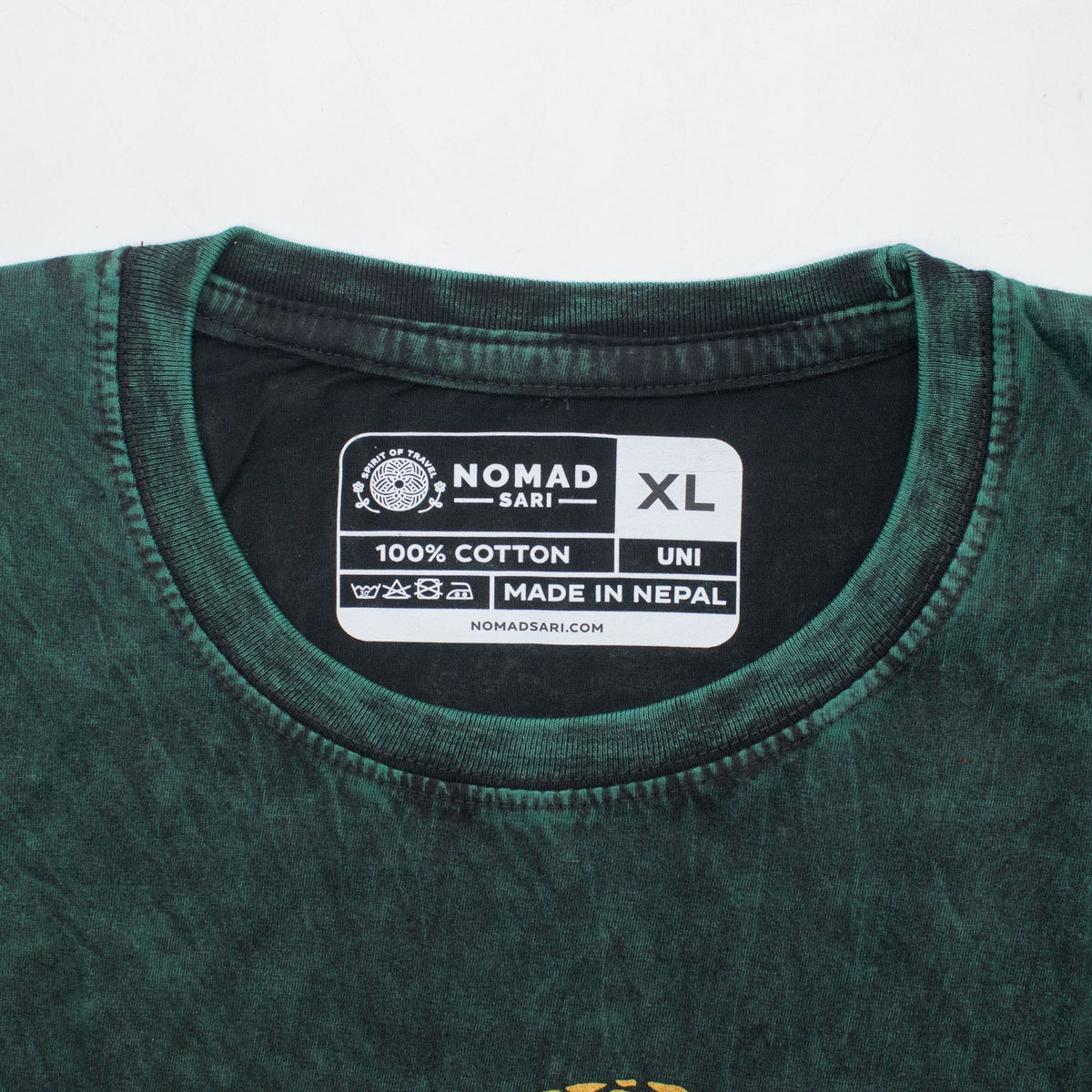 Nomad Sari Stonewashed T-Shirt - Tree of Life - Green - XL – view 4