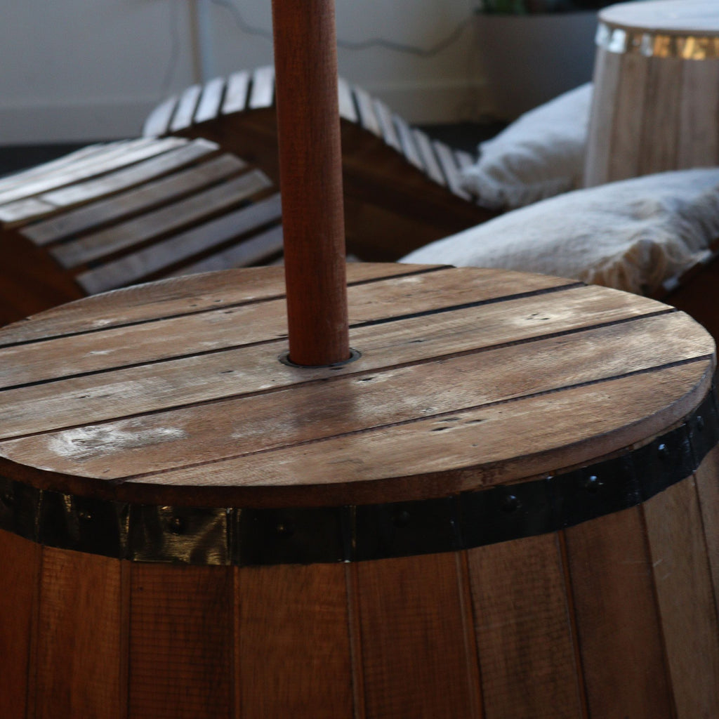 Beer Barrel Stool & Parasol Stand 38x32cm - Natural – view 11