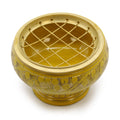 Solar Plexus Chakra Tall Brass Charcoal Incense Jar
