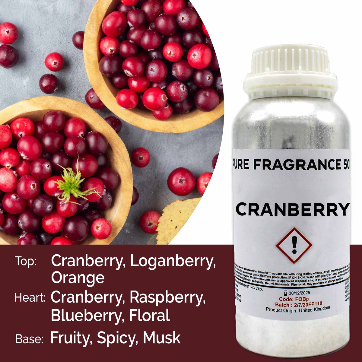 Cranberry Pure Fragrance Oil - 500ml – view 3