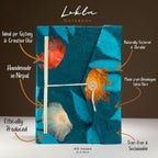 Lokta Bold Floral Notebook – Large – Midnight Blue – view 2