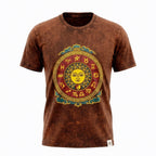 Nomad Sari Stonewashed T-Shirt - Sun & Zodiac - Brown - Medium – view 7
