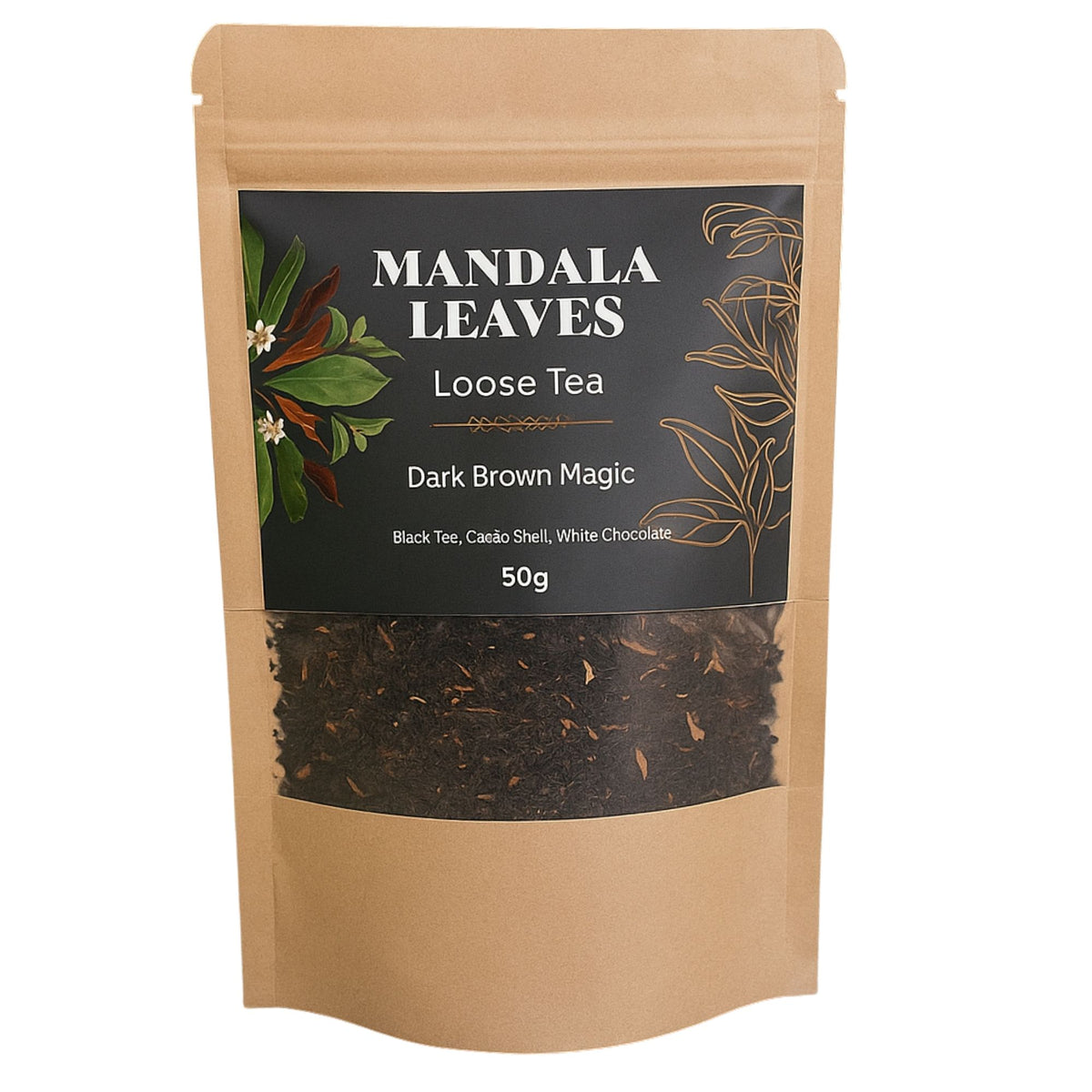 Dark Brown Magic Chocolate Tea Blend, 50g – view 2