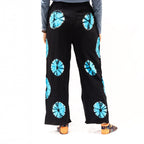 Japanese Style Lounge Pants - Black and Blue Tie-Dye - L – view 6