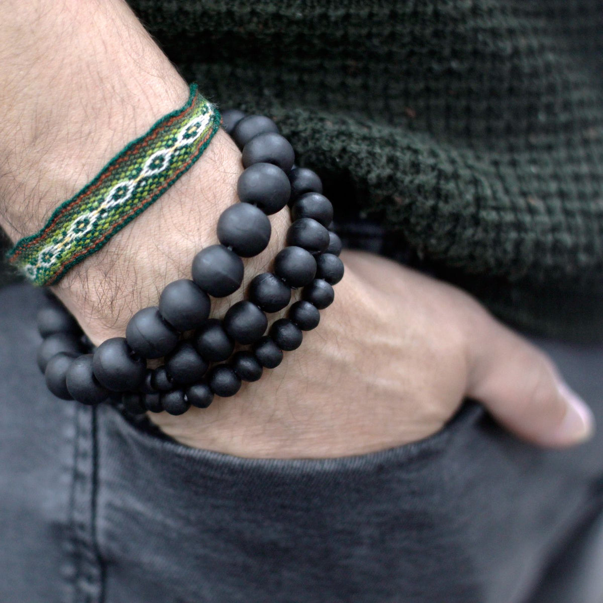 Blackwood Beads Bracelet Set, 3 Pieces – view 2