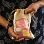 Large Washed Jute Pouch 26x15cm – view 2