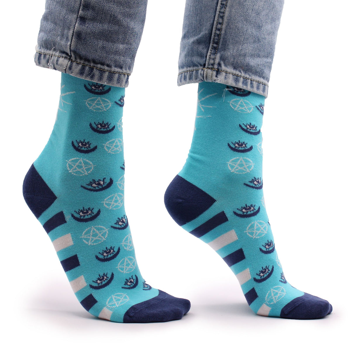 Hop Hare Bamboo Socks (36-40) - Pentagram and Evil Eye – view 3