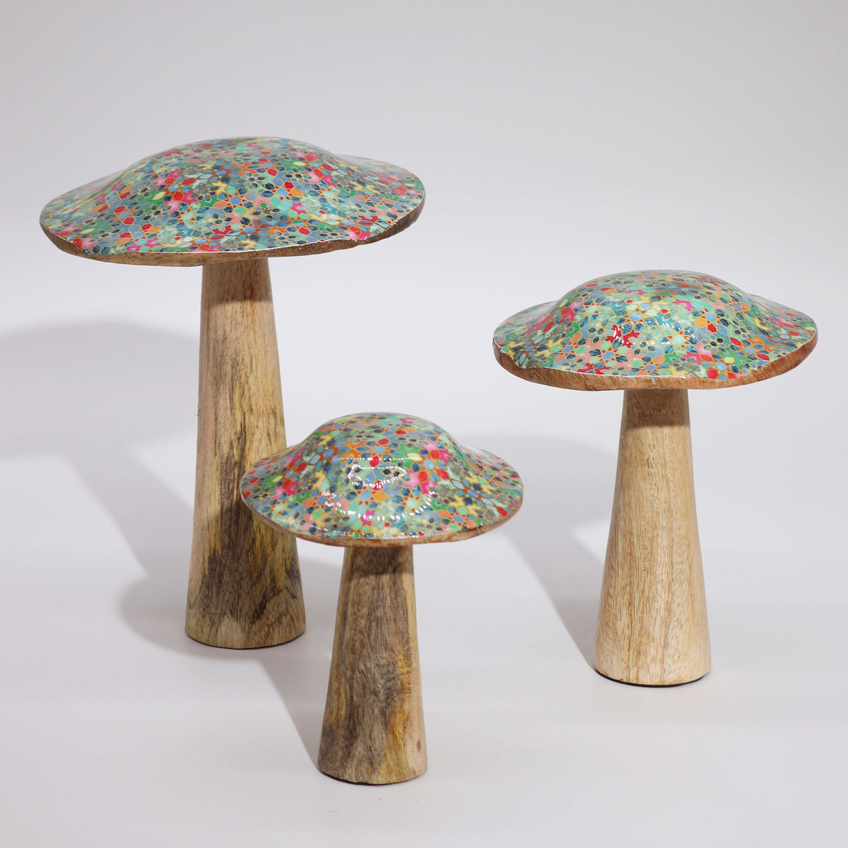Mediterranean Tile Enamelled Mushroom - Medium 15cm – view 3