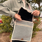 Hemp Laptop Messenger Bag - Curves – view 6