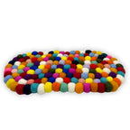 Felt Ball Oval Table Mat - 38x18cm Multi Colour – view 3
