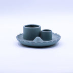 Ceramic Palo Santo & Smudge Holder, Lotus Flower, Blue – view 2