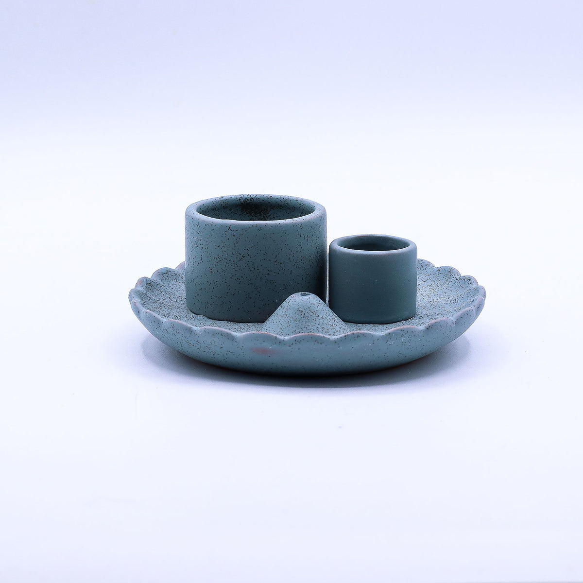 Ceramic Palo Santo & Smudge Holder, Lotus Flower, Blue – view 2