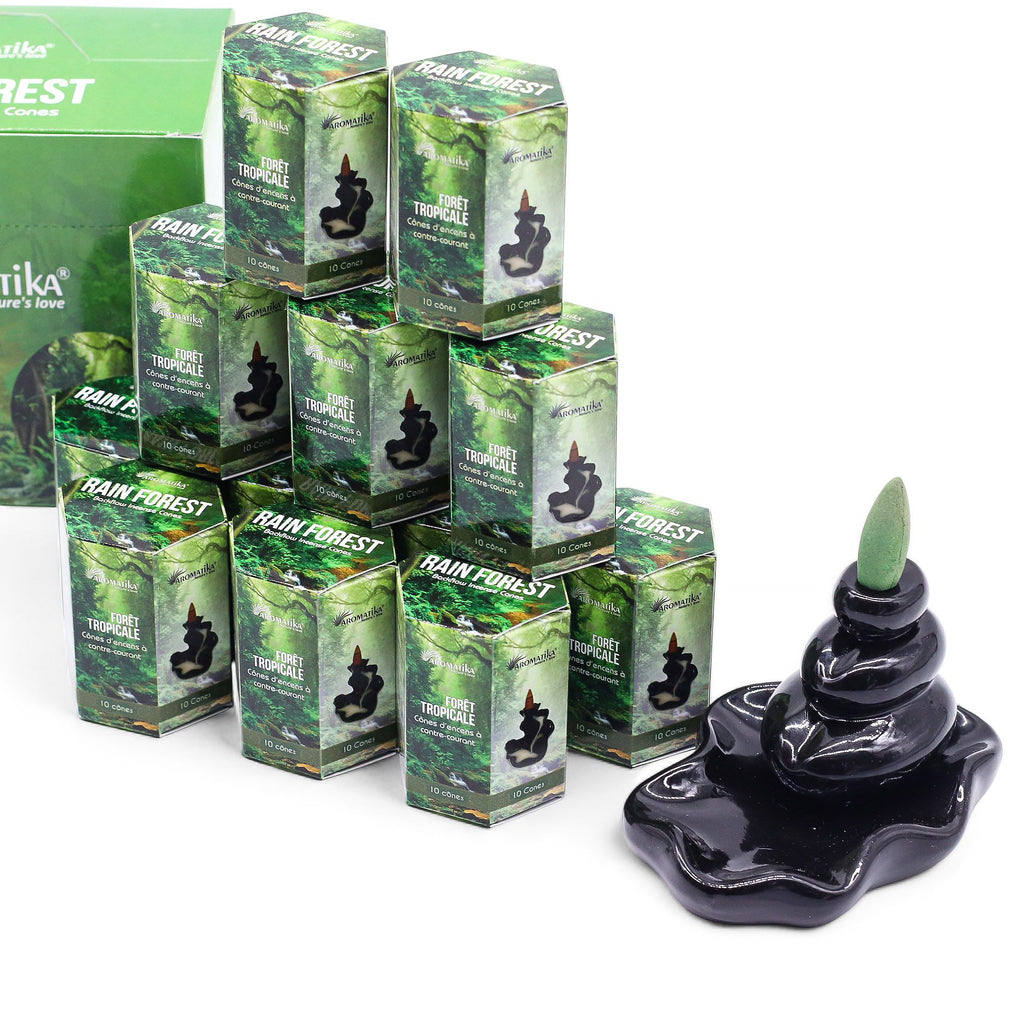 Aromatika Rain Forest Backflow Incense Cones Pack of 10 – view 6