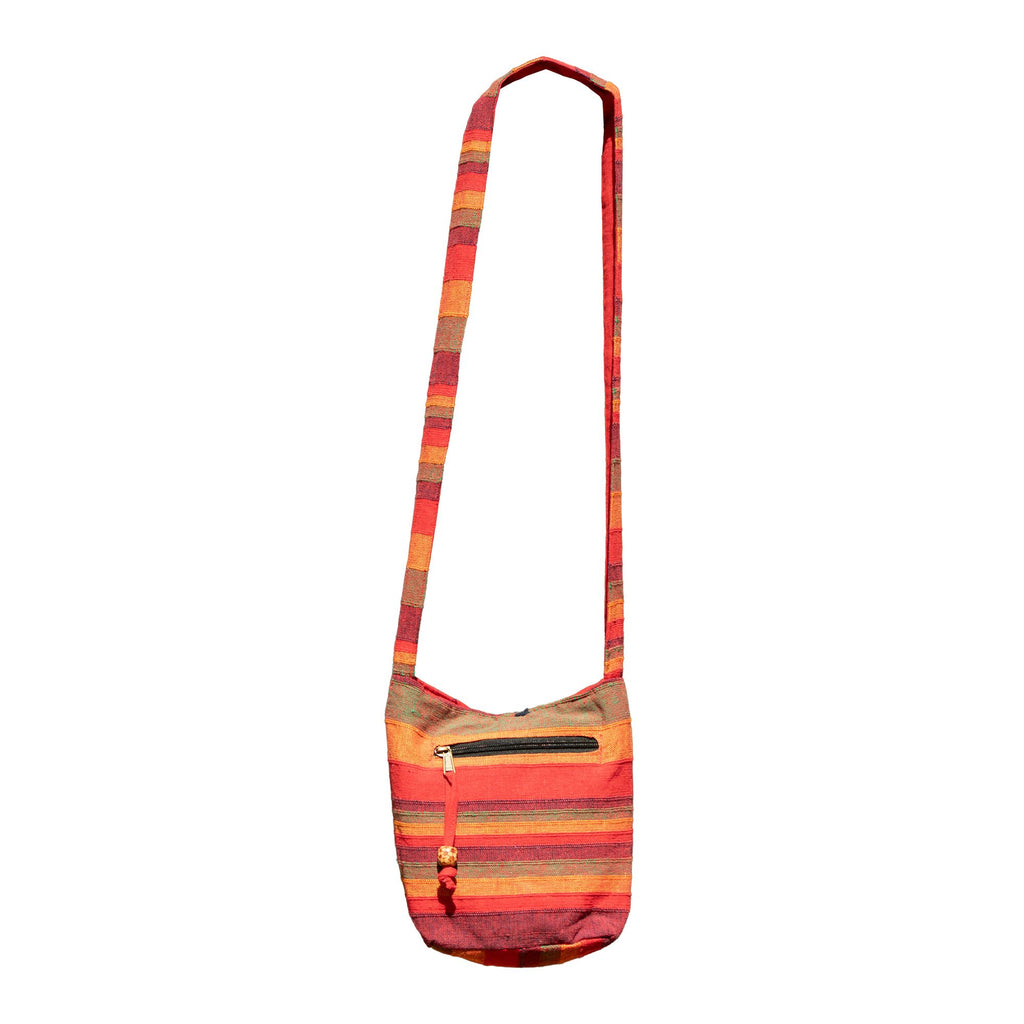 Nepal Sling Bag - Sunrise Orange Cotton – view 7