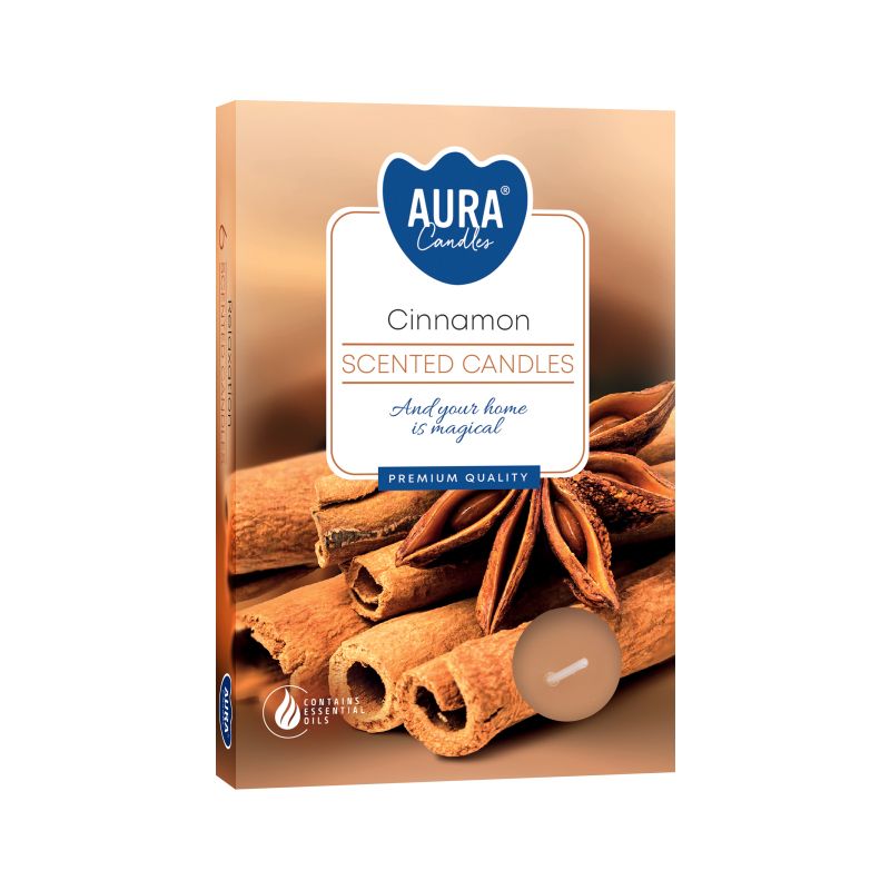 Set of 6 Cinnamon Scented Tealights – view 2