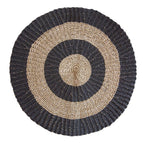 Round Seagrass Rug - Black & Tan Circles - 1m – view 3