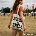 Access All Areas Cotton Tote Bag - Natural