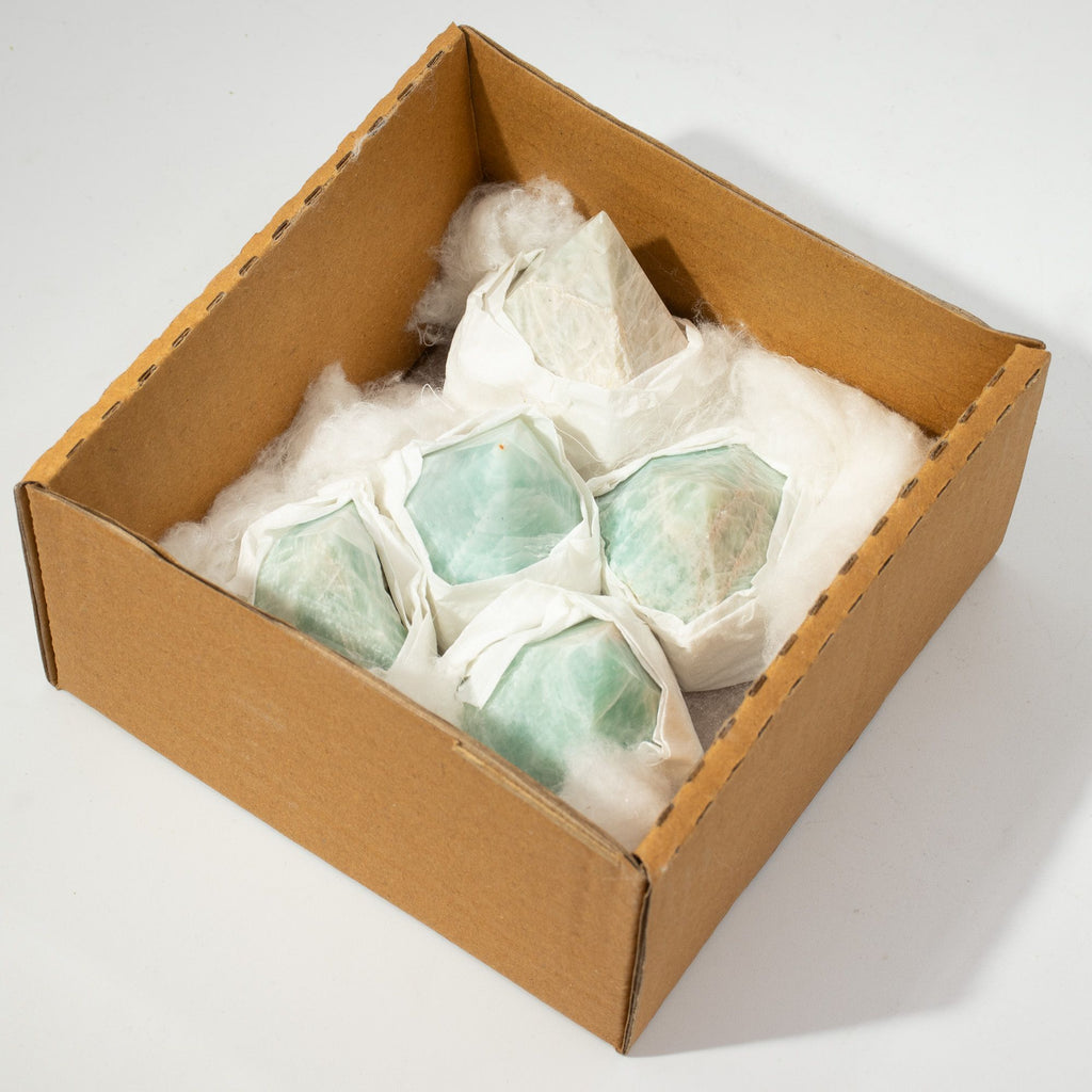 Indian Amazonite Top Polished Gemstone Point, pack of 5-6 pieces – view 3