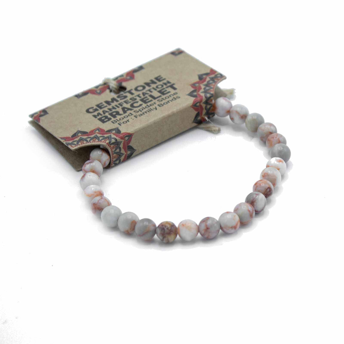 Gemstone Manifestation Bracelet - Blood Spider Stone - Family Bonds – view 2