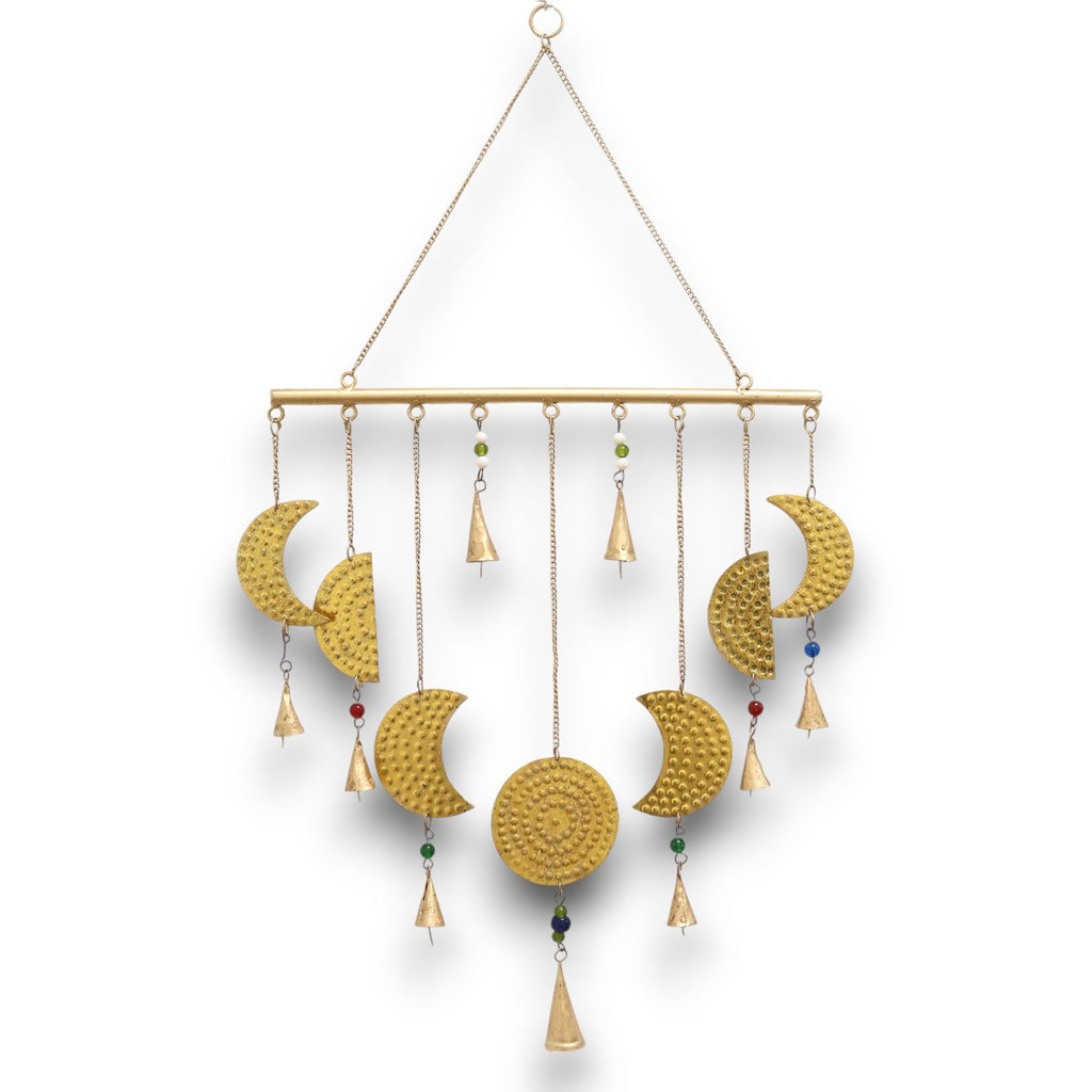 Brass Moon Phases Wind Chime, 43x40cm – view 2