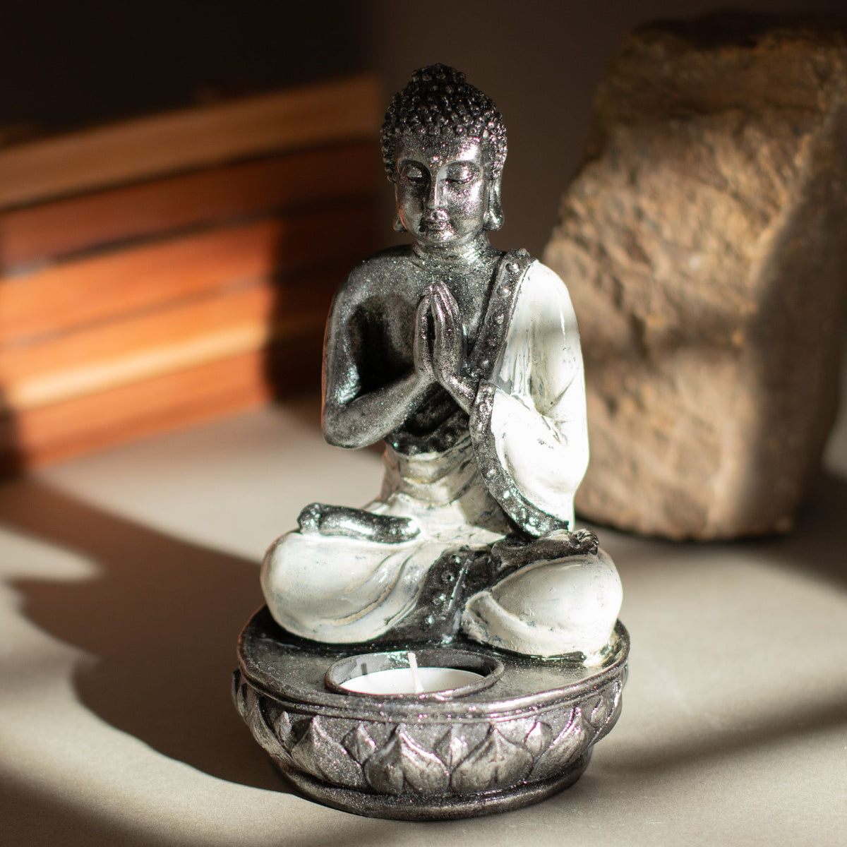 White Buddha Candle Holder - Medium – view 5