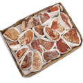 Vanadinite Mineral Specimen Tray, Approx 20 Pieces