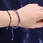 Aquarius Zodiac Crystal Candle with Gemstone Bracelet – view 5