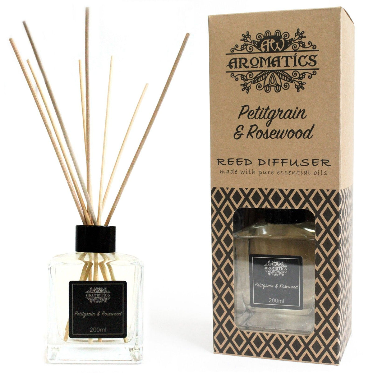 Petitgrain & Rosewood Essential Oil Reed Diffuser 200ml – view 3