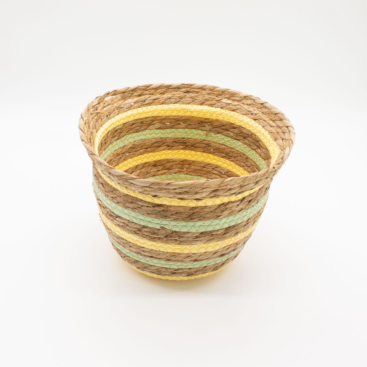 Seagrass Vase-Shaped Baskets, Yellow and Green, Set of 3 – view 2