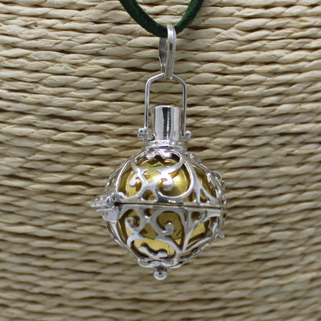 Silver Angel Bell Necklace - Healing - 23mm – view 4