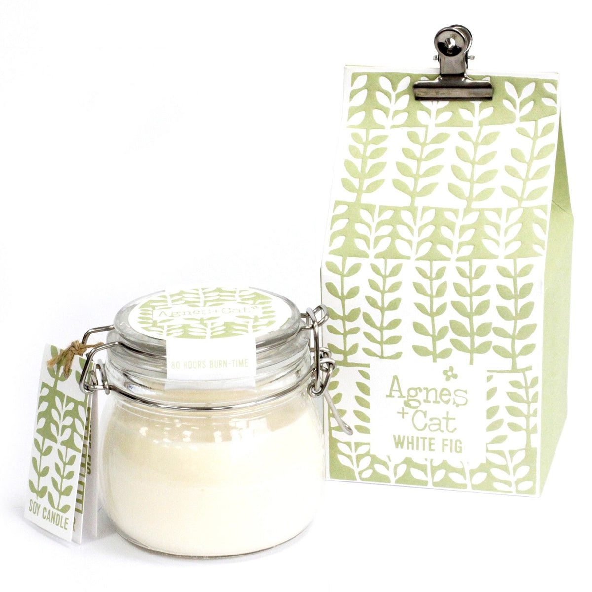 Agnes + Cat White Fig Soy Wax Kilner Jar Candle 400ml