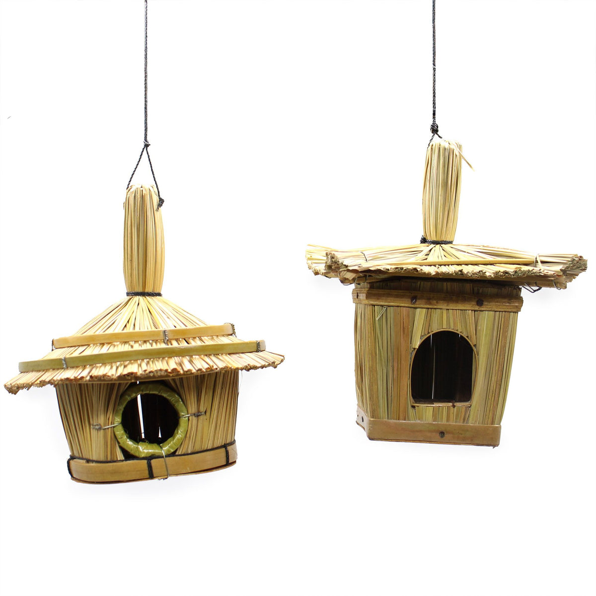Small Round Seagrass Birdhouse, 17 x 17 cm – view 5