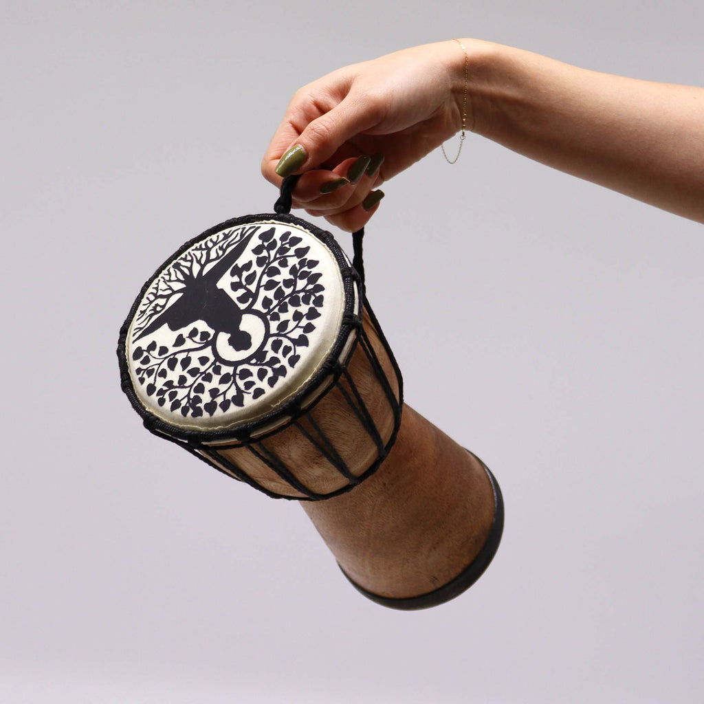 Buddha Wide Top Djembe Drum - 25cm – view 4