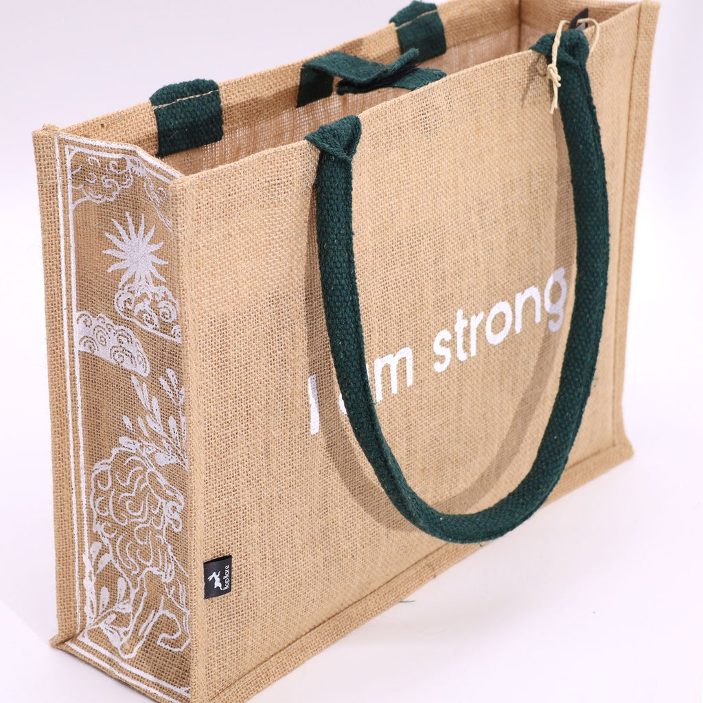 Hop Hare Jute Bag - I am Strong – view 3