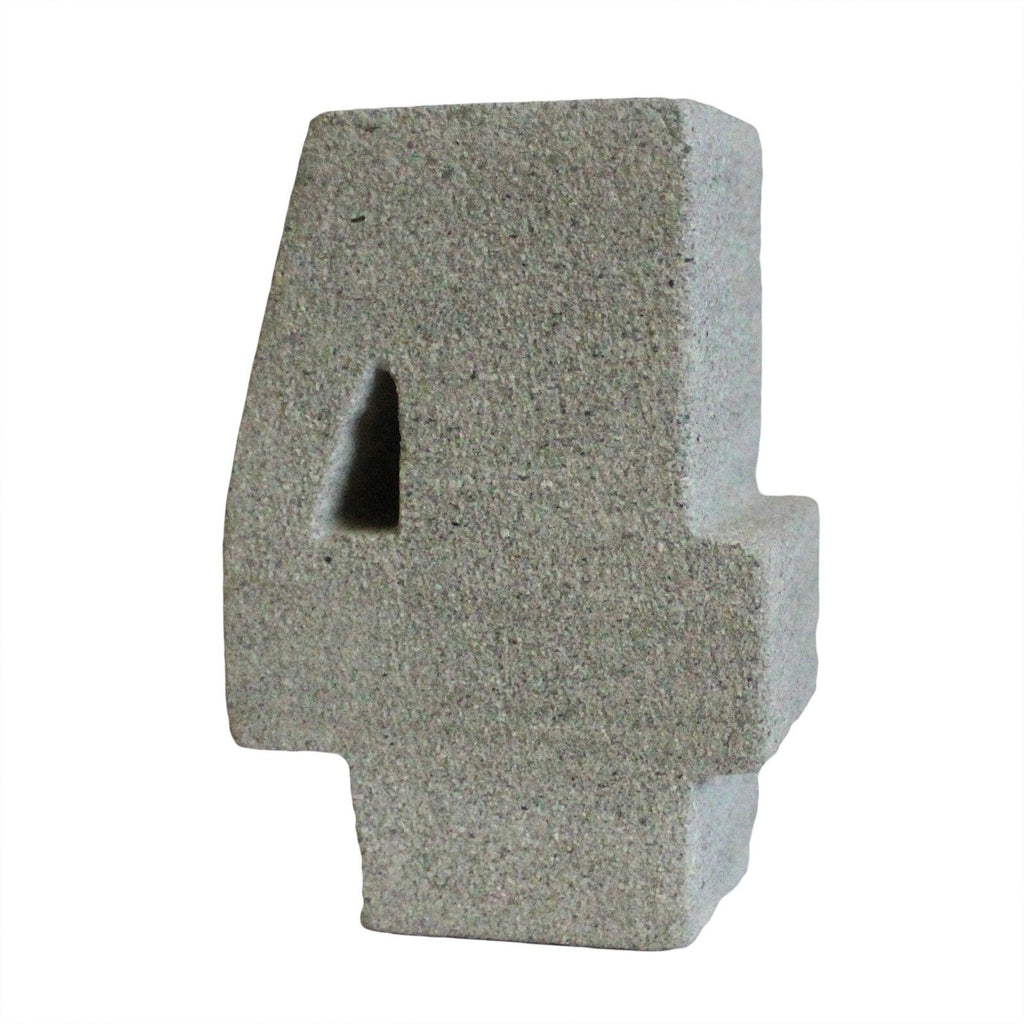 Number 4 Granite Candle Holder