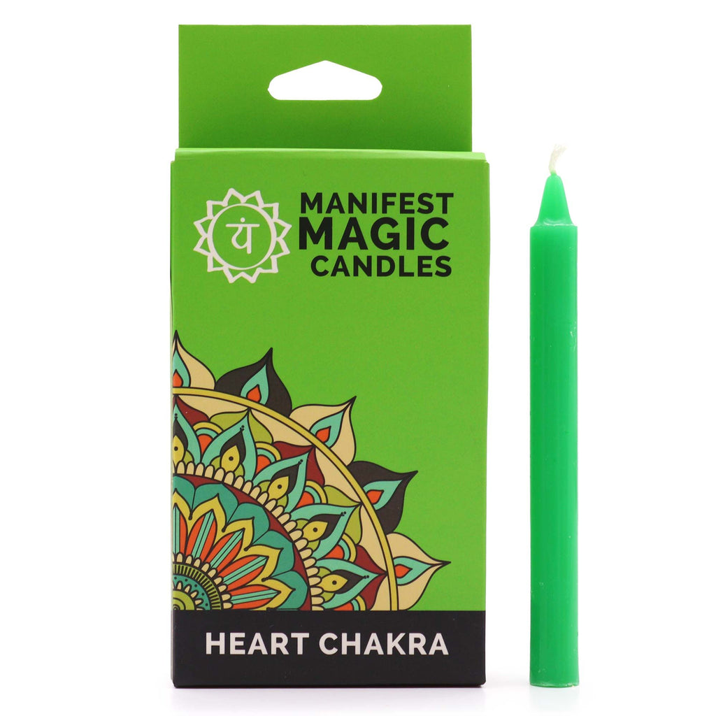 Manifest Magic Candles Pack of 12 - Green Heart Chakra – view 2